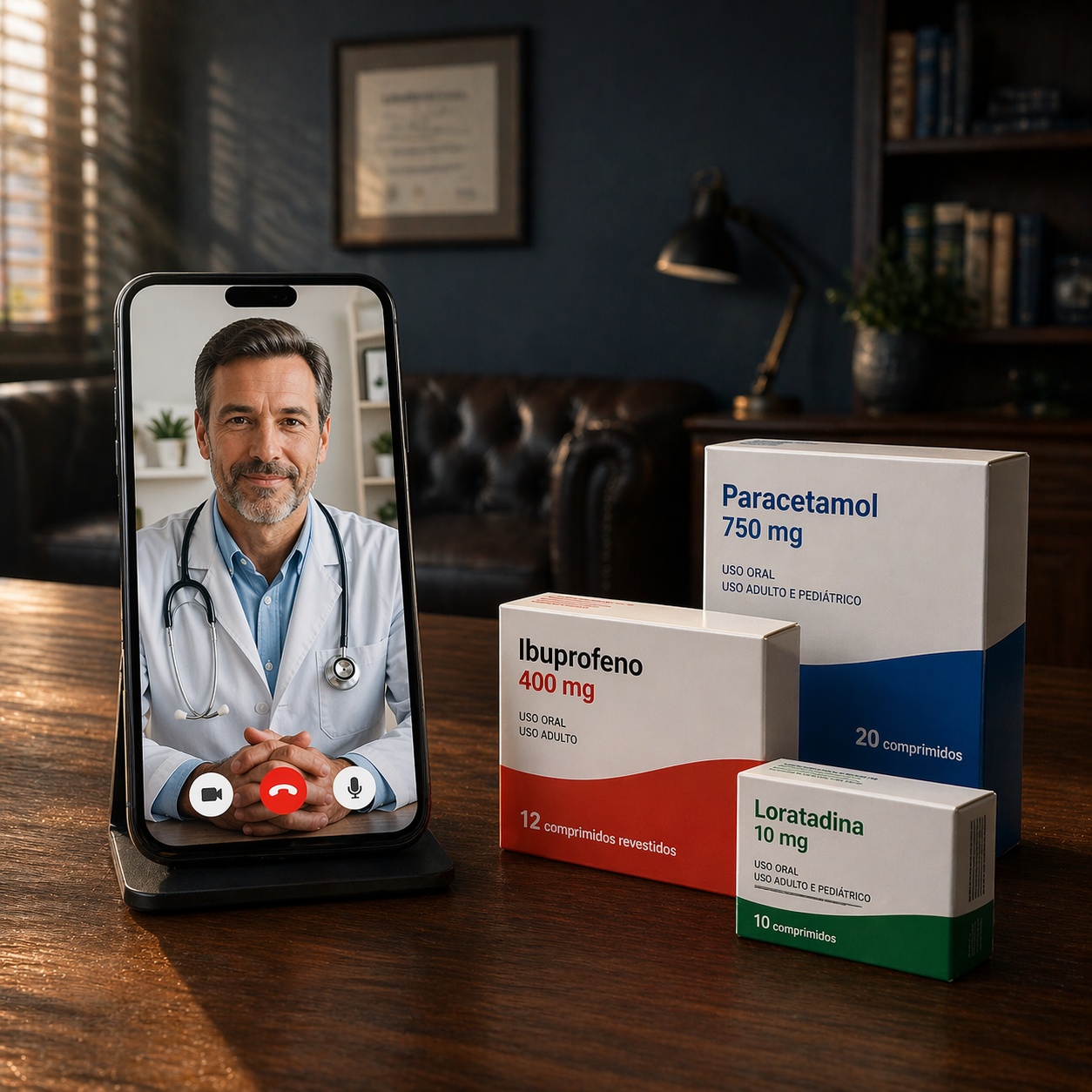 Médico em teleconsulta pelo app Conexa